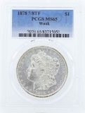 1878 7/8TF $1 Morgan Silver Dollar Coin PCGS MS65 Weak