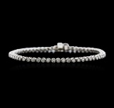 14KT White Gold 1.87 ctw Diamond Tennis Bracelet