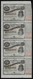 Uncut Sheet of (4) State of Louisiana Baby Bond Obsolete Notes