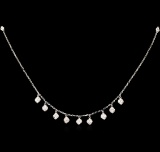 0.52 ctw Diamond Necklace - 14KT White Gold