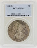 1881-S $1 Morgan Silver Dollar Coin PCGS MS65