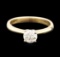 14KT Yellow Gold 0.83 ctw Round Brilliant Cut Diamond Solitaire Ring