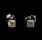 14KT White Gold 0.62 ctw Diamond Stud Earrings
