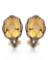 14k Yellow Gold  4.60CTW Citrine and Brown Diamonds Earring