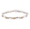 4.03 ctw Citrine Quartz And Diamond Bracelet - 14KT White Gold