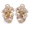 18k Three Tone Gold 6.29CTW Multicolor Dia and Pink Diamond and Diamond Earring,