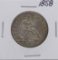 1858 Seated Liberty Half Dollar Coin