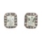 2.31 ctw Green Amethyst and Diamond Earrings - 14KT White Gold