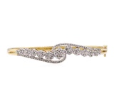 2.00 ctw Diamond Bangle Bracelet - 10KT Yellow Gold