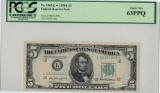 1950B PCGS CN 63PPQ $5 Federal Reserve Note