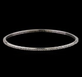 2.00 ctw Diamond Bangle Bracelet - 18KT White Gold