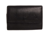 Louis Vuitton Black Taiga Leather 6 Key Holder