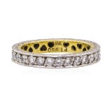 1.10 ctw Diamond Eternity Ring - Platinum and 18KT Yellow Gold