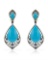 14k Yellow Gold  32.83CTW Turquoise and Sapphire and Brown Diamonds Earring