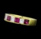 0.80 ctw Ruby and Diamond Ring - 18KT Yellow Gold