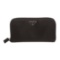 Prada Black Nylon Leather Zipper Wallet