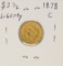 1878 $2 1/2 Liberty Head Quarter Eagle Gold Coin