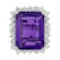 14KT White Gold 12.49 ctw Amethyst and Diamond Ring