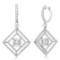 18k White Gold 1.66CTW Diamond Earring, (VS2-SI1/SI1/H-J/H)