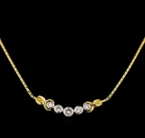1.03 ctw Diamond Necklace - 14KT Yellow and White Gold