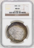 1880 $1 Morgan Silver Dollar Coin NGC MS65