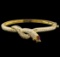 0.28 ctw Ruby and Diamond Bracelet - 18KT Yellow Gold