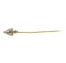 0.15 ctw Peridot Stick Pin - 14KT Yellow and White Gold