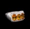 Crayola 2.40 ctw Citrine and White Sapphire Ring - .925 Silver