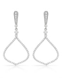 14k White Gold 0.87CTW Diamond Earring, (SI3/G)