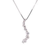 1.00 ctw Journey of Life Pendant with Chain - 14KT White Gold