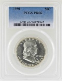 1950 Franklin Half Dollar Proof Coin PCGS PR66