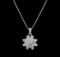 14KT White Gold 1.41 ctw Diamond Pendant With Chain