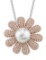 18k Rose Gold 2.05CTW Diamond and Pearl Pendant, (SI2-SI3/G-H)