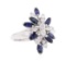 1.40 ctw Sapphire and Diamond Ring - 14KT White Gold