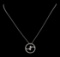 0.88 ctw Diamond Pendant With Chain - 14KT White Gold