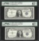 Lot of (2) Consecutive 1957A $1 Silver Certificate Notes PMG Superb Gem Unc 67EP