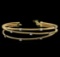 0.41 ctw Diamond Bangle Bracelet - 14KT Yellow Gold