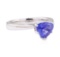 1.81 ctw Blue Sapphire Ring - Platinum