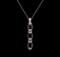 Crayola 10.50 ctw Garnet and White Sapphire Pendant With Chain - .925 Silver