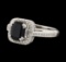 1.44 ctw Sapphire and Diamond Ring - 18KT White Gold