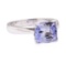 2.56 ctw Blue Sapphire Ring - 14KT White Gold