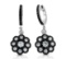 14k White Gold  2.21CTW Diamond and Black Diamonds Earrings