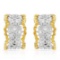 18k Two Tone Gold 0.22CTW Diamond Earrings, (SI1/G-H)