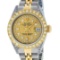 Rolex Ladies 2 Tone 14K Champagne Diamond Datejust Wriswatch