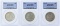 Set of (3) 1936-P/D/S Rhode Island Tercentenary Commemorative Half Dollar Coins
