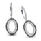 14k White Gold  0.76CTW Diamond and Black Diamonds Earrings