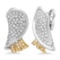 18k Gold 3.05CTW Diamond Earrings, (SI2-SI3/G-H)