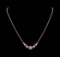 1.40 ctw Diamond Necklace - 14KT Rose Gold