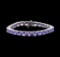 27.02 ctw Tanzanite Bracelet - 14KT White Gold