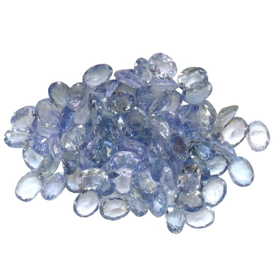 14.8 ctw Oval Mixed Tanzanite Parcel